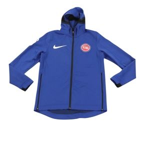 Nike XL Detroit Pistons Therma Flex Hoodie Blue
